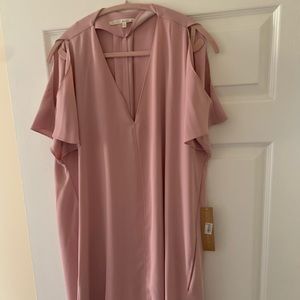 Brand new open shoulder pink dress